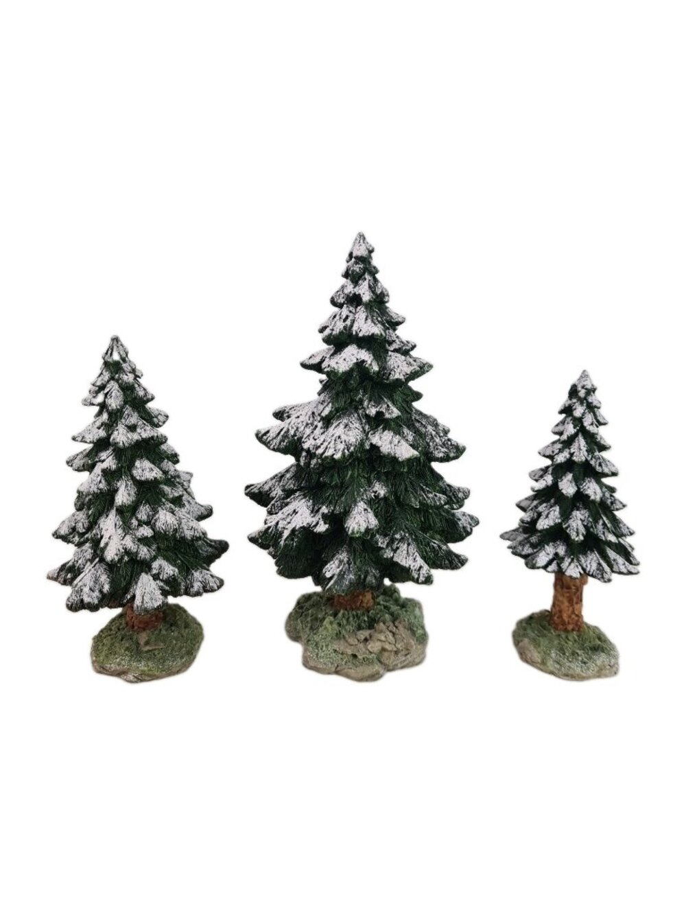 Department 56 Village Snowy Scotch Pines Set Of 3 Christmas Accessories 52615